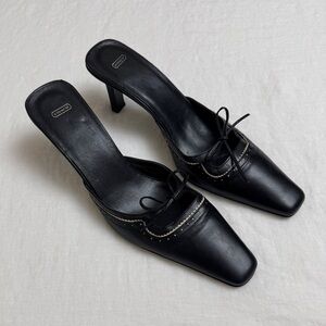 Vintage Coach Slip On Mules Great Details Super Cute Little Bow Ties Size 10